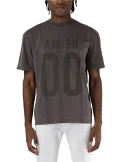 AMISH LOGO T SHIRT NUMBERS-WASHED BLACK