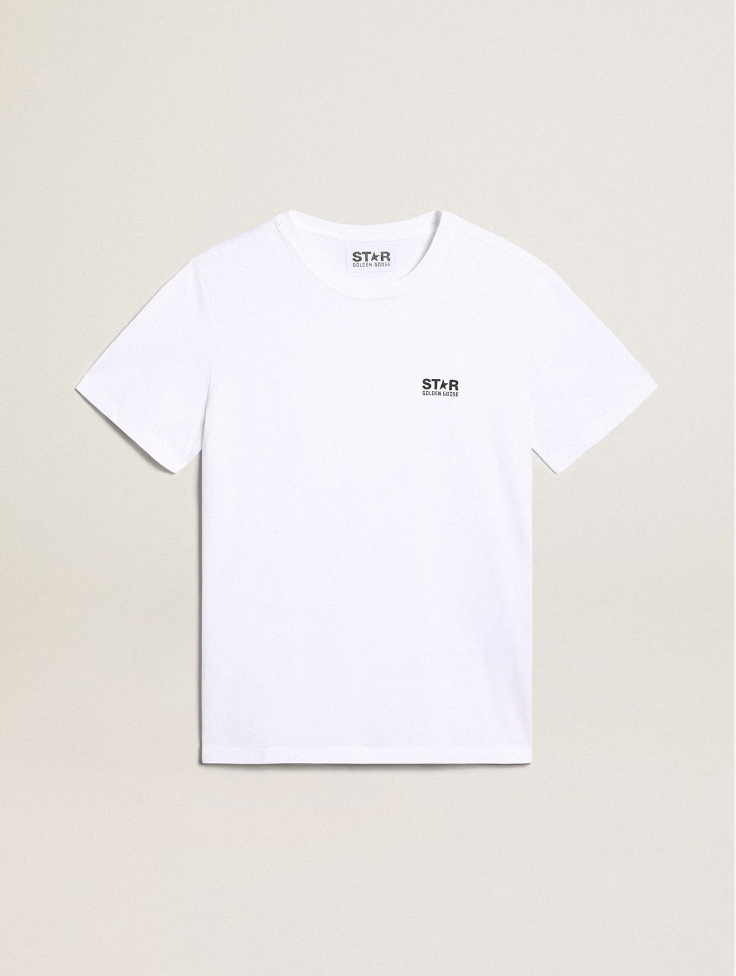 T-SHIRT REGULAR NO BACK STAR-OPTIC WHITE/BLACK