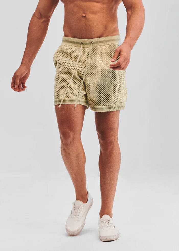 BRUCE CROCHET SHORT-MINT