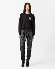 MARISANS KNIT SWEATER DO-BLACK SILVER