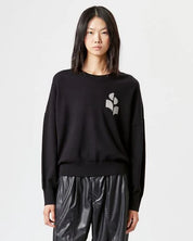 MARISANS KNIT SWEATER DO-BLACK SILVER