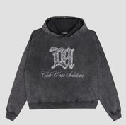 "CLUB WEAR SOLUTIONS" LOGO HOODIE-WASHED GREY