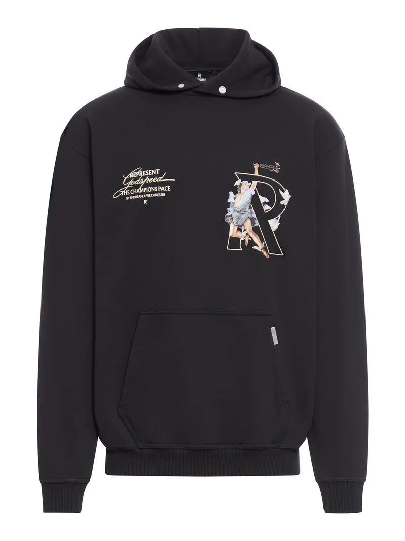 HERMES HOODIE-JET BLACK