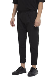 INNOVATION PANTS WITH DOUBLE PLEAT-BLACK