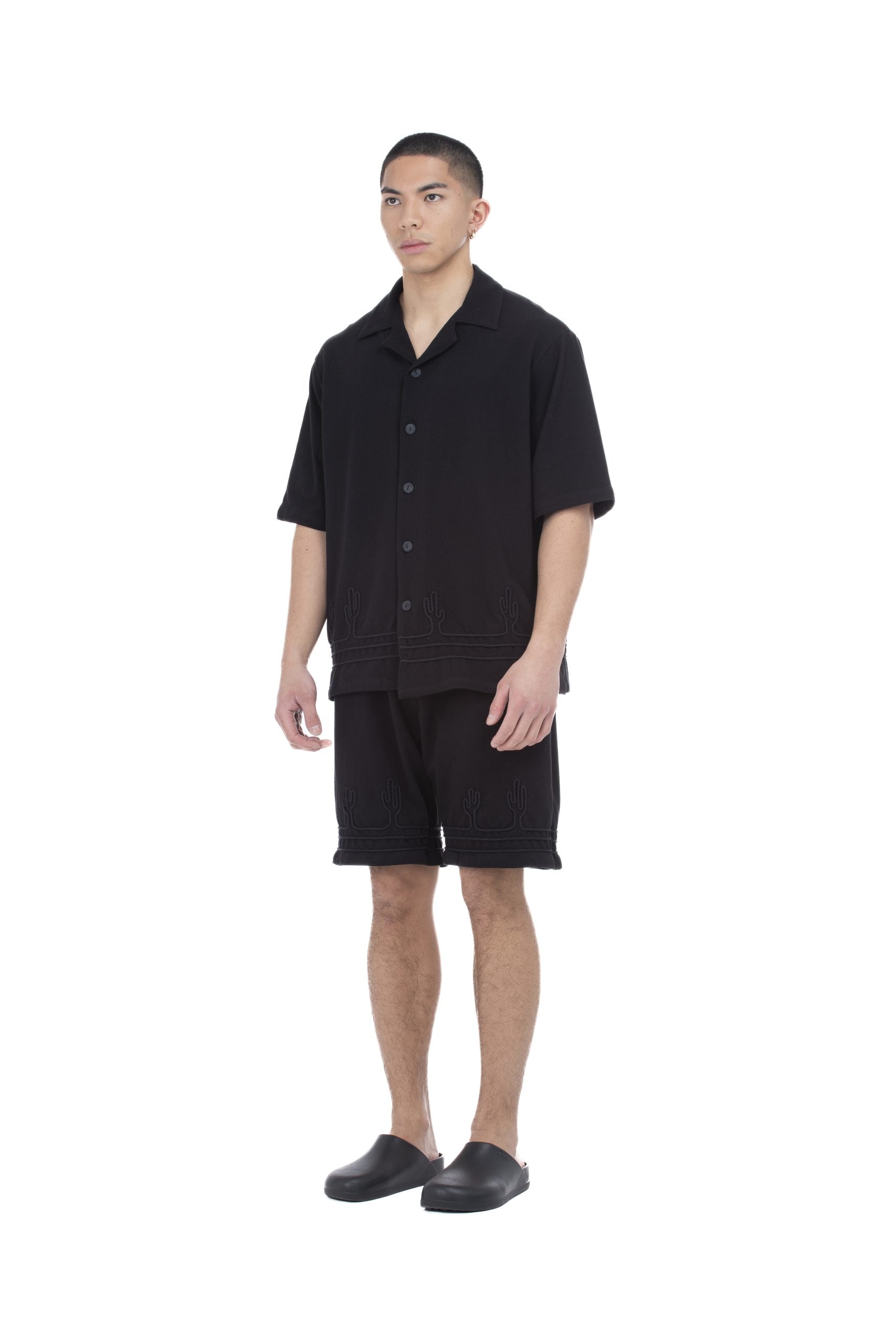 COTTON CACTUS SHIRT-BLACK