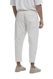 INNOVATION PANTS WITH DOUBLE PLEAT-OFF WHITE