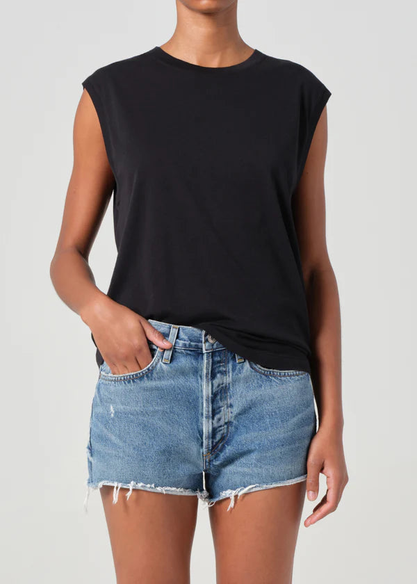 RAYA MUSCLE TEE - BLACK
