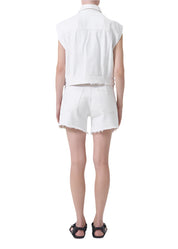 PARKER LONG SHORT LOOSE FIT-WHITE