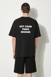 LE T-SHIRT SLOGAN CURSIVE-BLACK