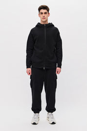 FULLZIP WITH SEAMING-BLACK