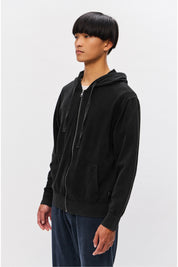 PIQUET FULLZIP SWEATSHIRT-VINTAGE BLACK