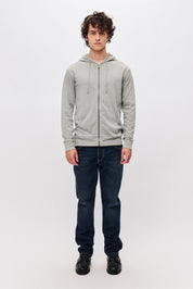 THE CLASSIC SLUB FULLZIP-VINTAGE GREY