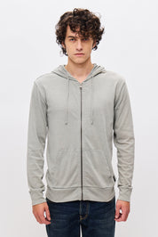 THE CLASSIC SLUB FULLZIP-VINTAGE GREY