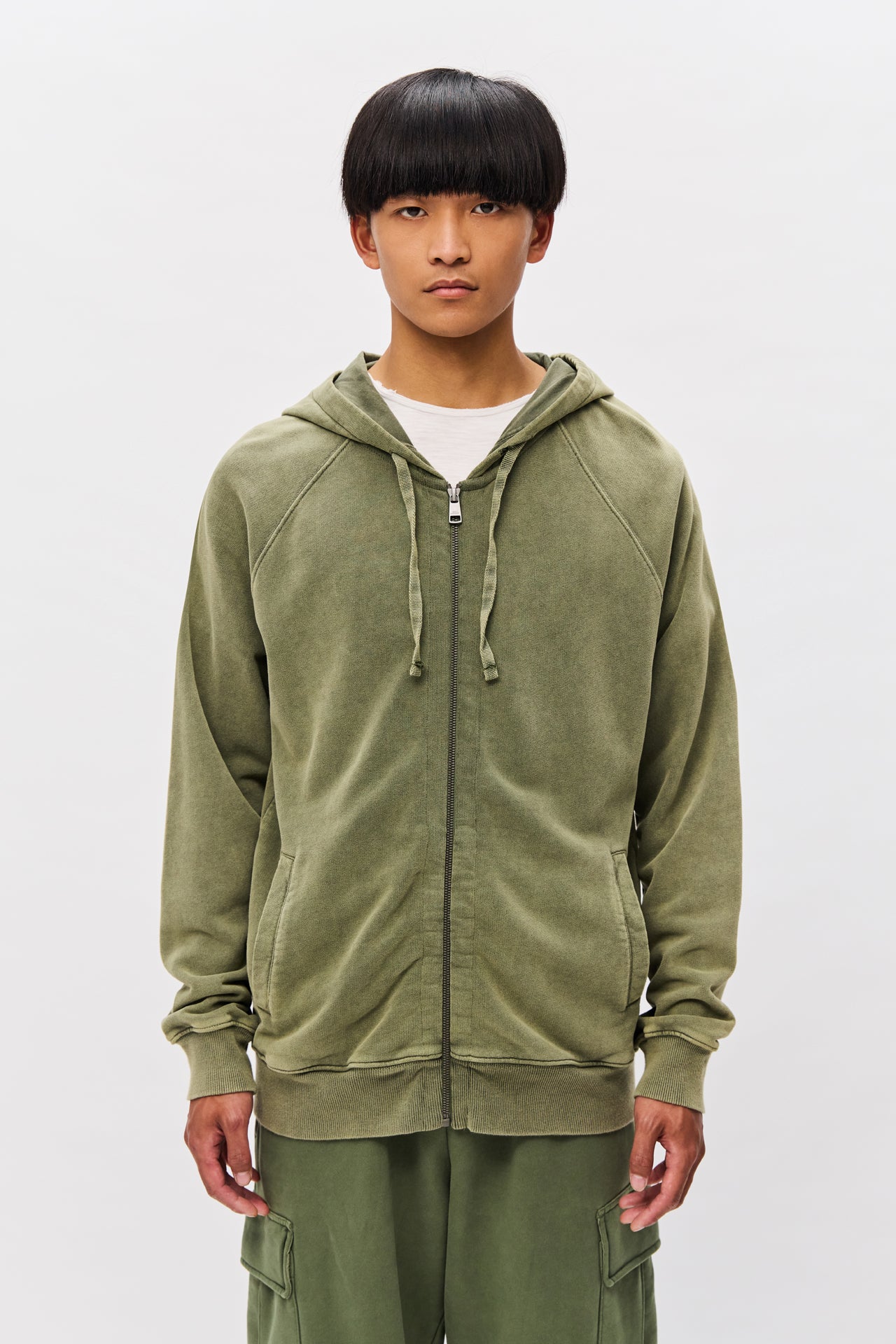 THE RAGLAN FULLZIP-VINTAGE KHAKI