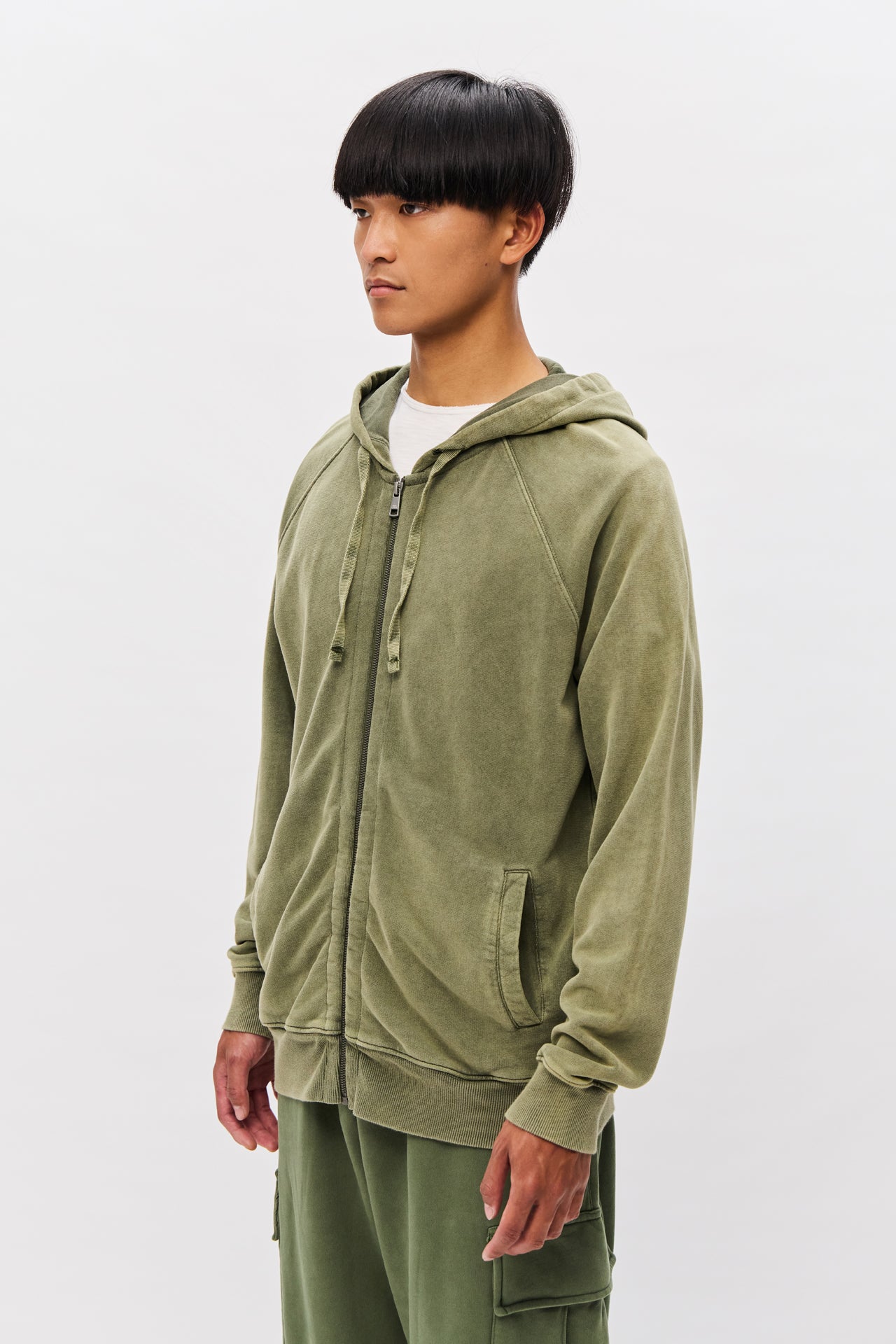 THE RAGLAN FULLZIP-VINTAGE KHAKI