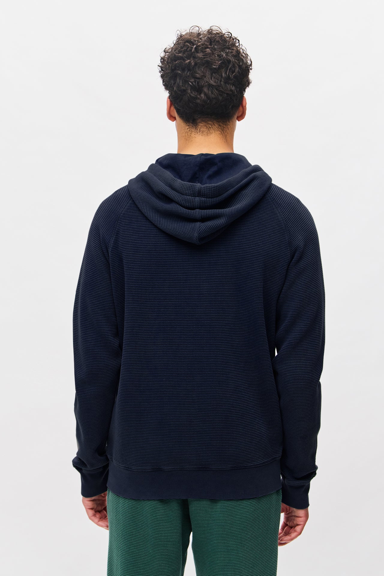 WAFFLE RAGLAN FULLZIP-VINTAGE MIDNIGHT BLU