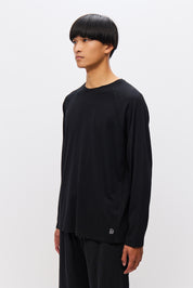 RELAXED RAGLAN LONGSLEEVE-BLACK