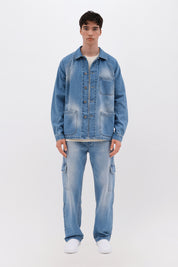 UTILITY DENIM JACKET BLUE DENIM