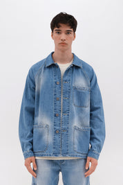 UTILITY DENIM JACKET BLUE DENIM