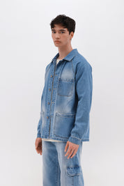 UTILITY DENIM JACKET BLUE DENIM