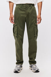 TAPERED CARGO TROUSERS-KHAKI