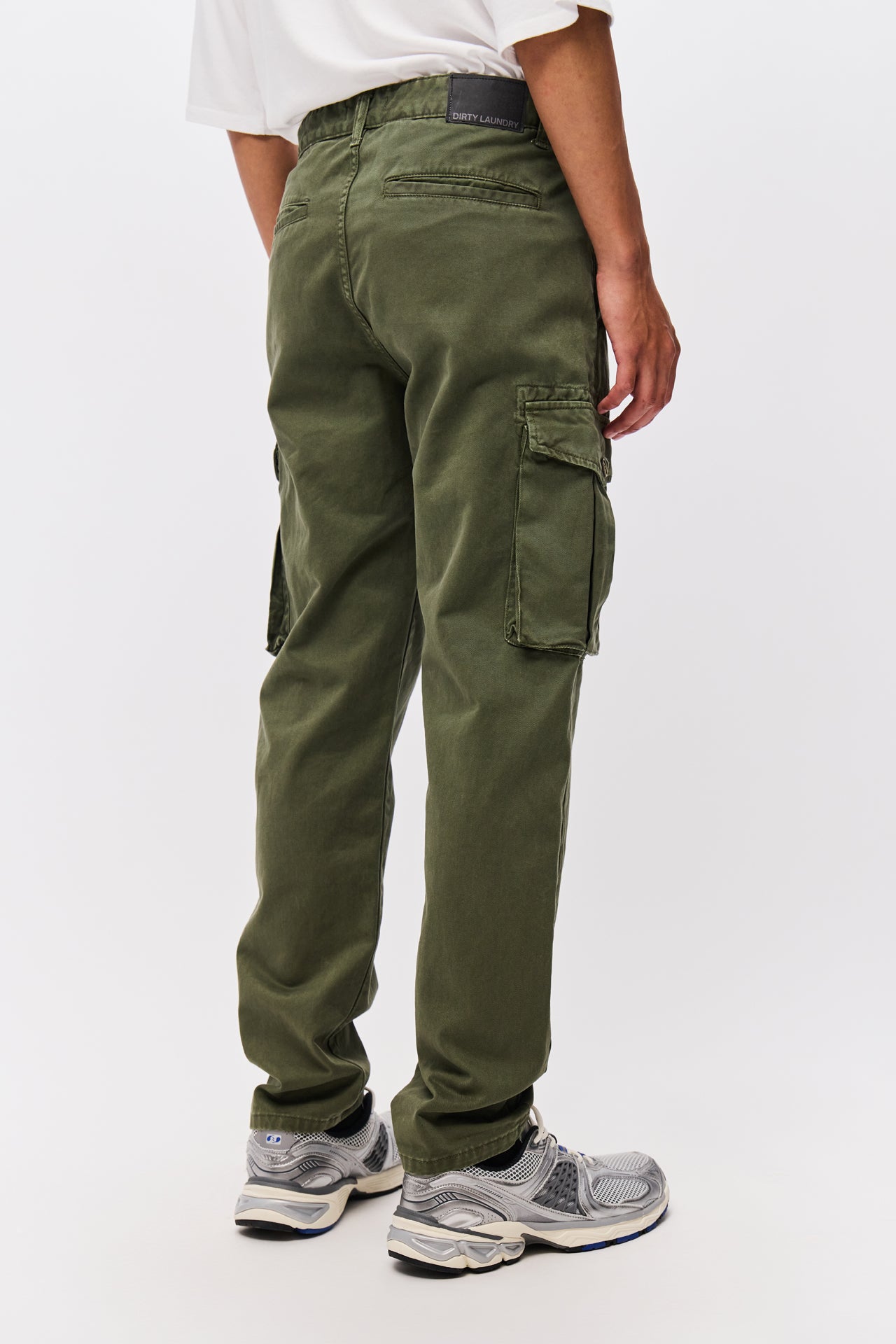 TAPERED CARGO TROUSERS-KHAKI