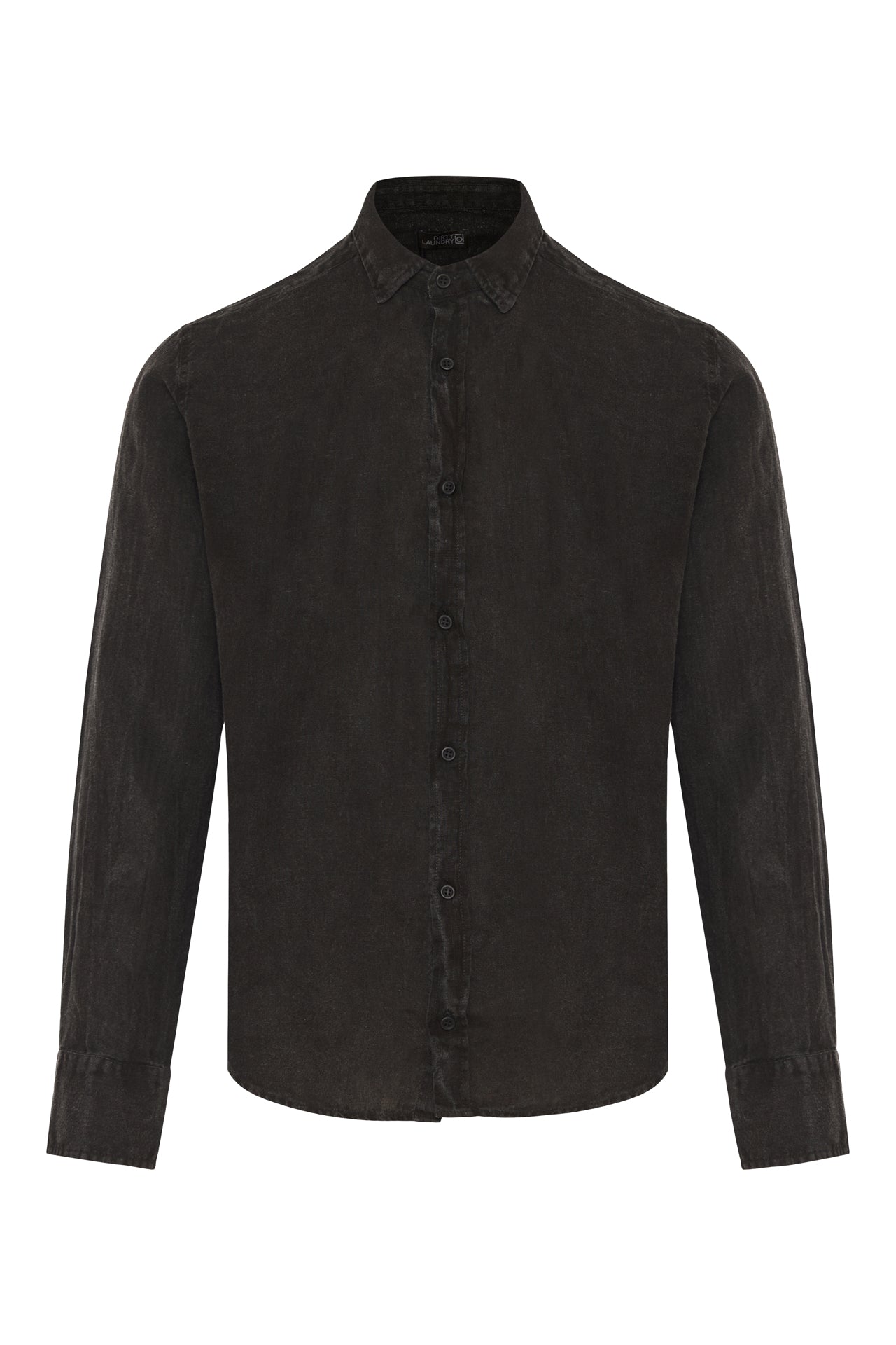 LAUNDRY LINEN SHIRT-BLACK