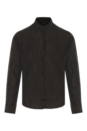 LAUNDRY LINEN SHIRT-BLACK