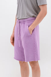 RAW EDGES SWEATBERMUDA VINTAGE PURPLE
