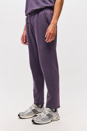 SWEATPANTS WITH DESTROYS-VINTAGE PLUM