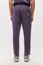 SWEATPANTS WITH DESTROYS-VINTAGE PLUM