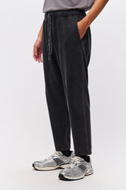 PIQUET TAPERED SWEATPANTS-VINTAGE BLACK