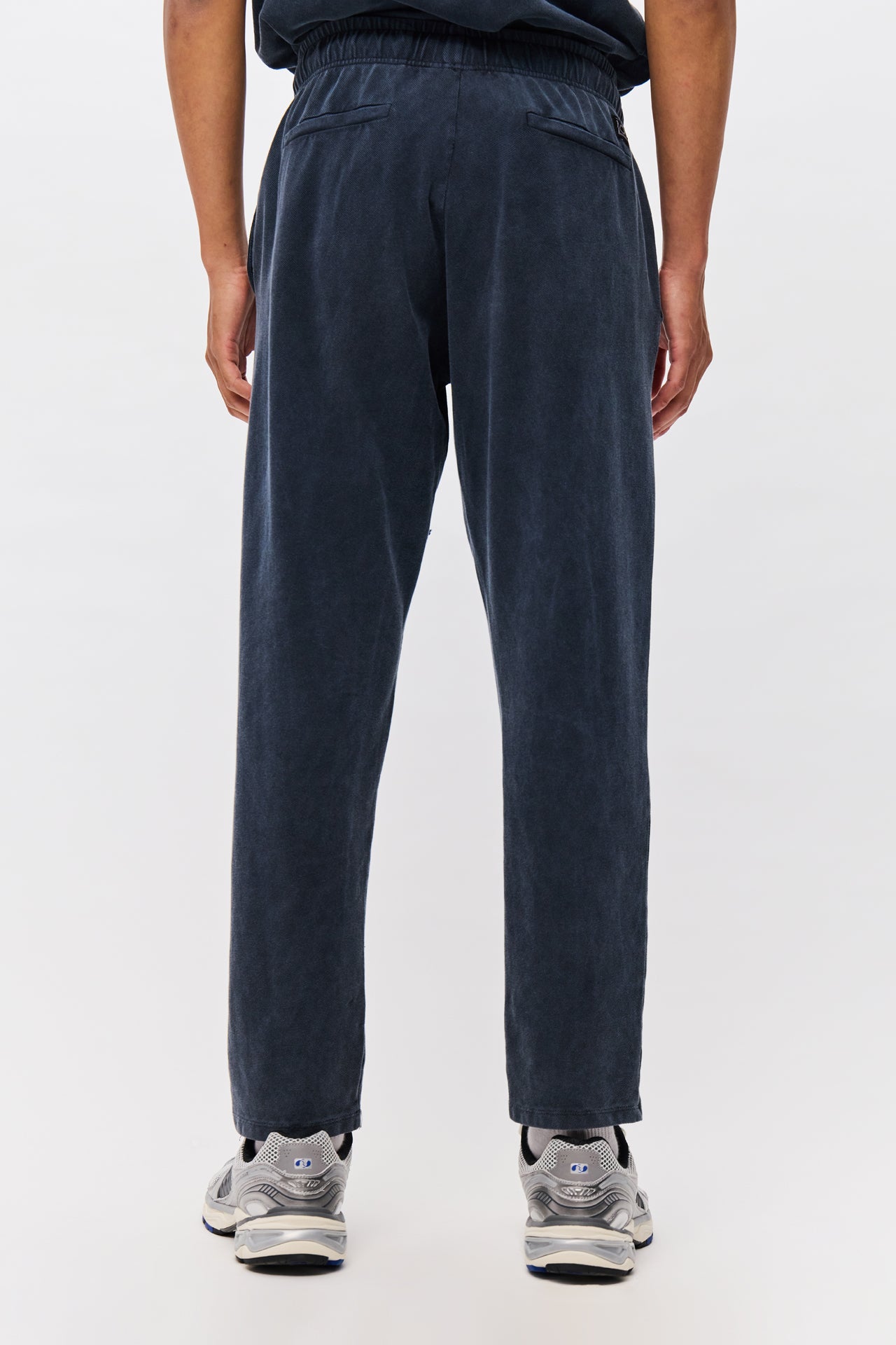 PIQUET TAPERED SWEATPANTS-VINTAGE MIDNIGHT BLU