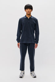 PIQUET TAPERED SWEATPANTS-VINTAGE MIDNIGHT BLU