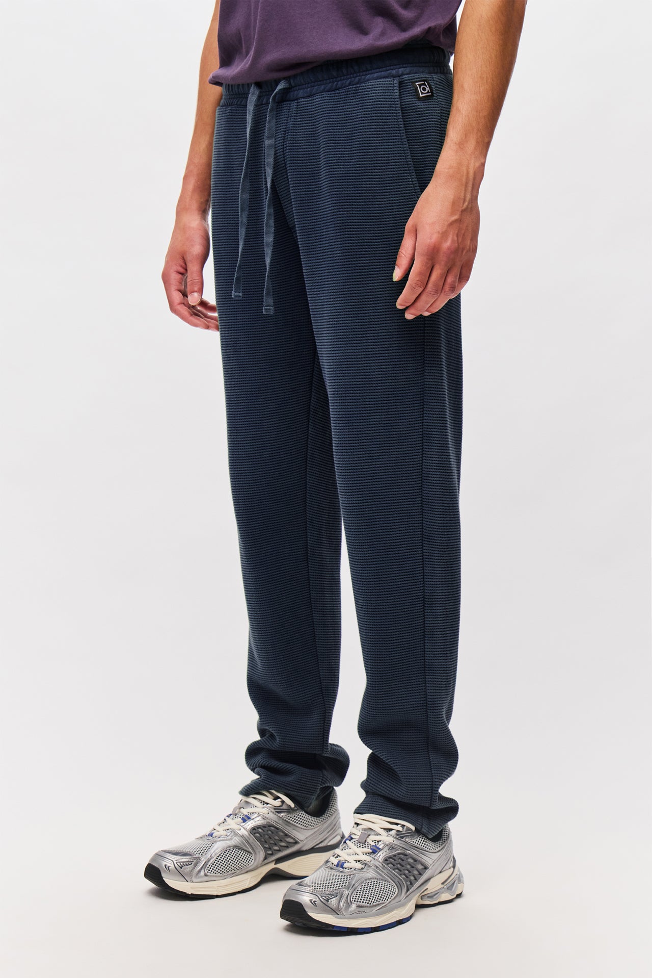 WAFFLE REGULAR SWEATPANTS-VINTAGE MIDNIGHT BLU