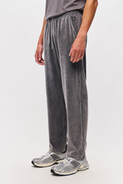 RELAXED VELVET SWEATPANTS-VINTAGE GRAPHITE