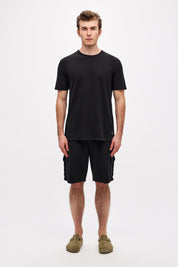 LINEN T-SHIRT-BLACK