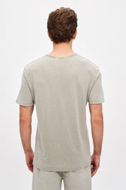 LINEN T-SHIRT-VINTAGE GREIGE