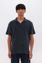 TERRY TOWEL T-SHIRT VINTAGE BLUE