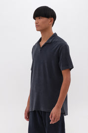 TERRY TOWEL T-SHIRT VINTAGE BLUE