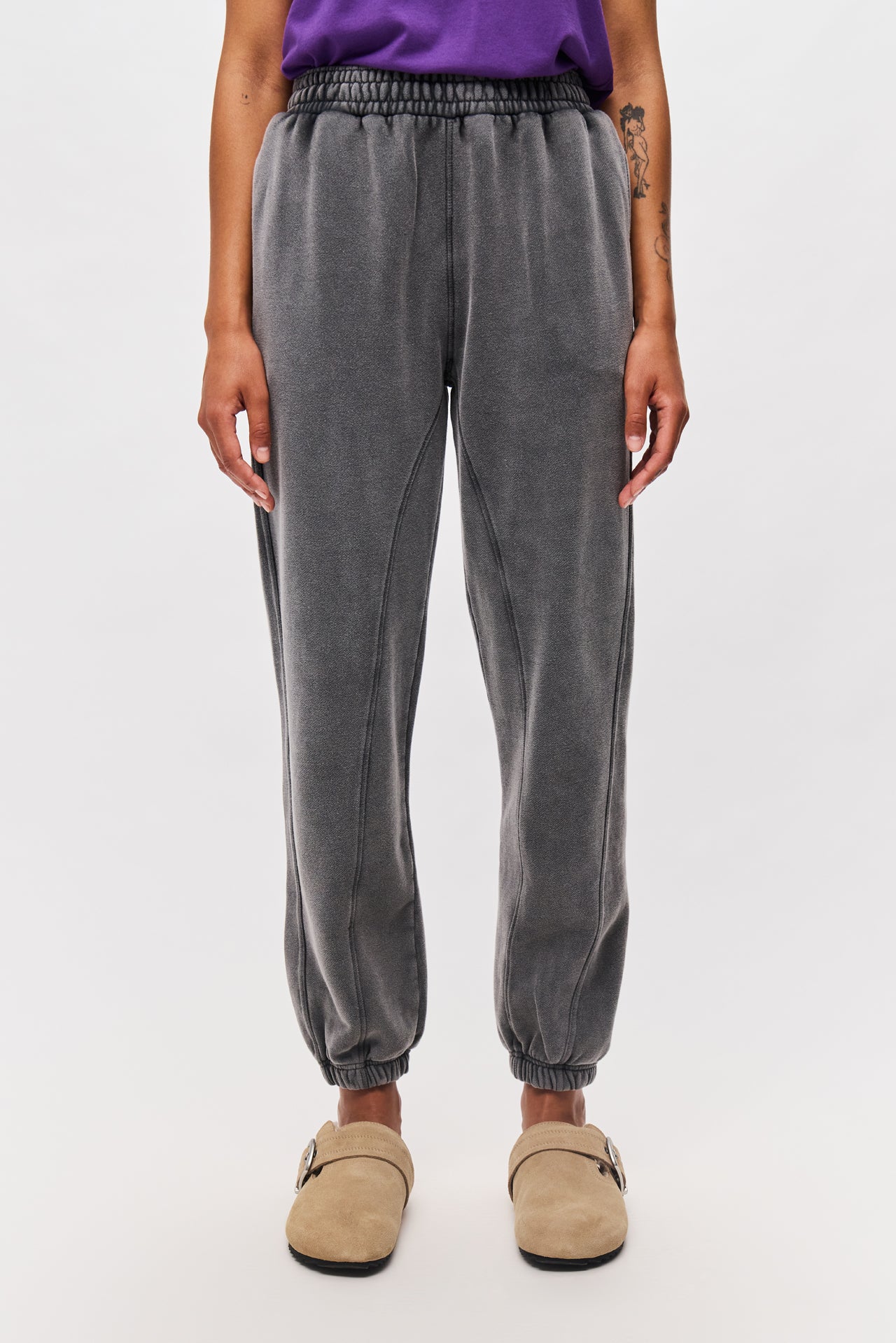 REGULAR CUFFED SWEATPANTS-VINTAGE GREY