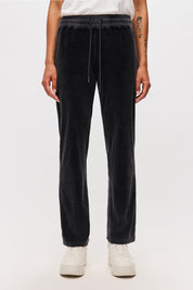 SLIM FIT VELVET SWEATPANTS-VINTAGE BLACK