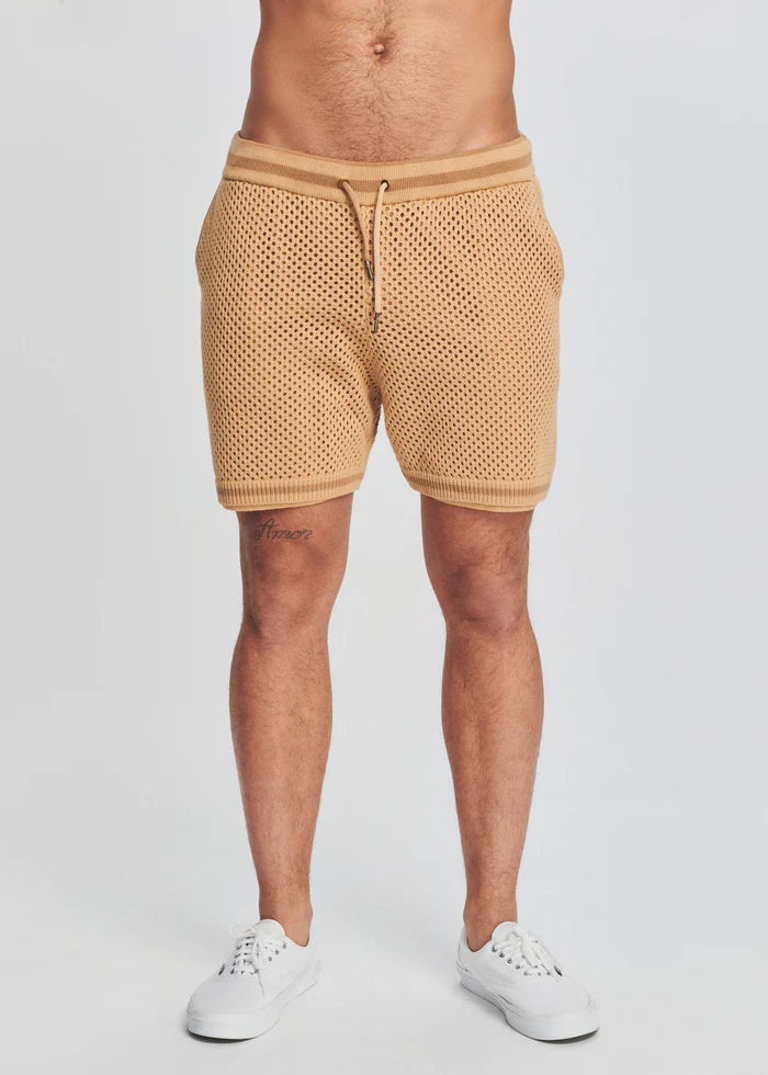 BRUCE CROCHET SHORT-BEIGE