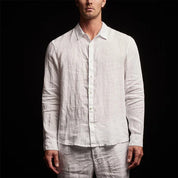CLASSIC LINEN SHIRT-WHITE