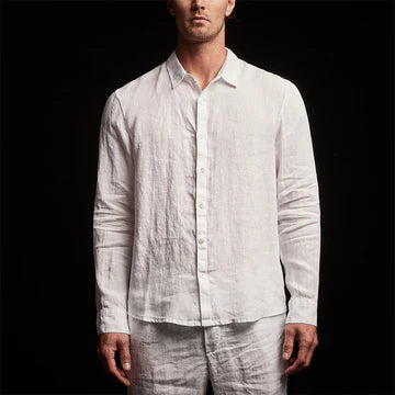 CLASSIC LINEN SHIRT-WHITE
