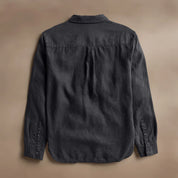 CLASSIC POCKET LINEN SHIRT MAGMA PIGMENT