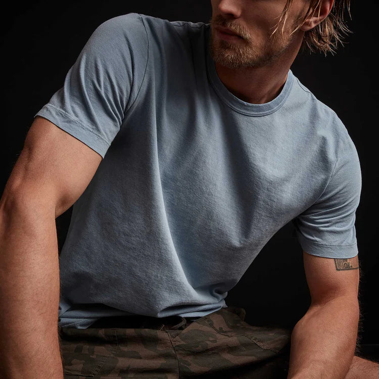 S/S CREW NECK BLUESTONE PIGMENT