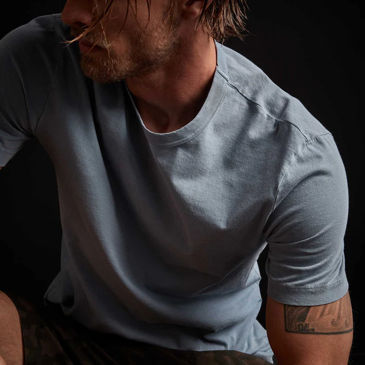 S/S CREW NECK BLUESTONE PIGMENT