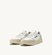 MEDALIST LOW MAN LEAT/SUEDE WHITE