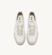 MEDALIST LOW MAN LEAT/SUEDE WHITE